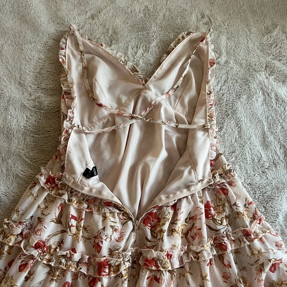 Floral Ruffle Mini Dress - Picture 3 of 4